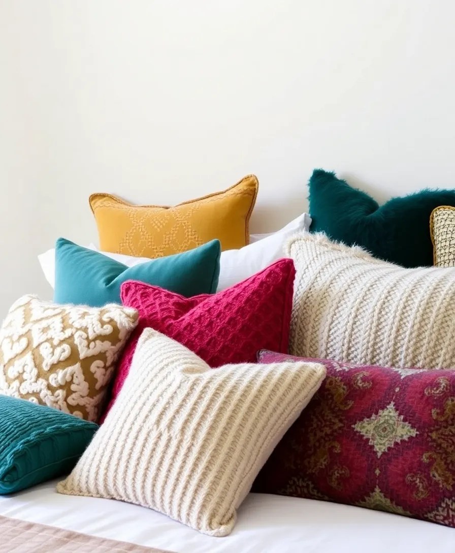 15 Chic Bedroom Transformations Under $100 (Wait Until You See #7!) - 8. Textured Throw Pillows