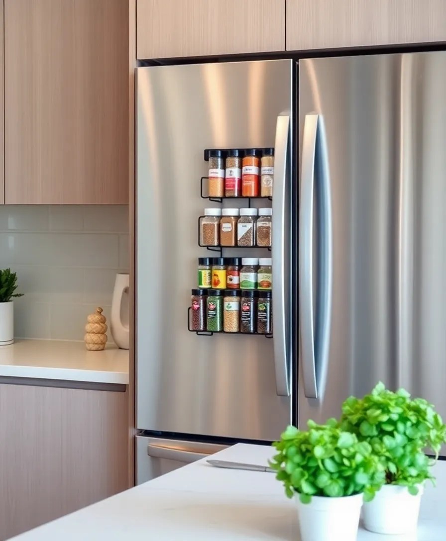 22 DIY Organization Hacks That Will Declutter Your Home (You’ll Be Shocked by #10!) - 2. DIY Magnetic Spice Rack