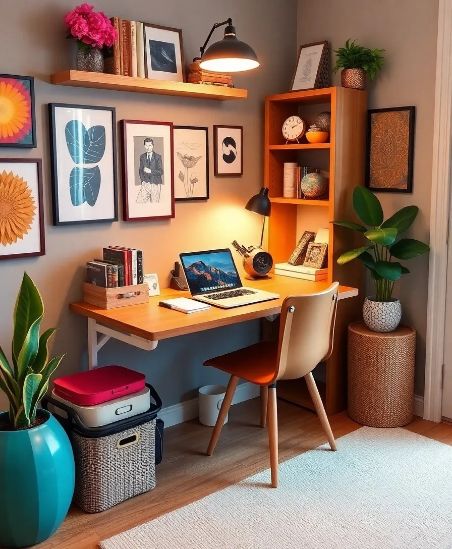 22 DIY Organization Hacks That Will Declutter Your Home (You’ll Be Shocked by #10!) - 22. Install a Fold-Down Desk