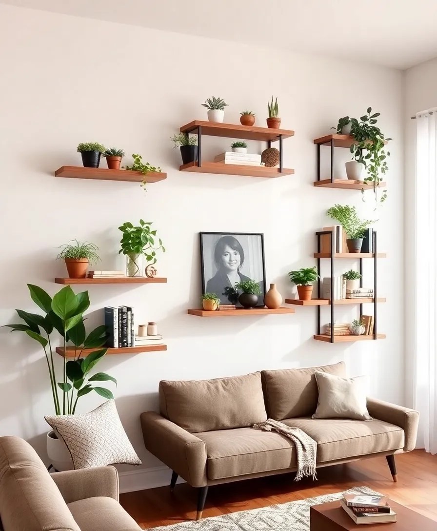 22 DIY Organization Hacks That Will Declutter Your Home (You’ll Be Shocked by #10!) - 5. Utilize Wall Space with Shelves